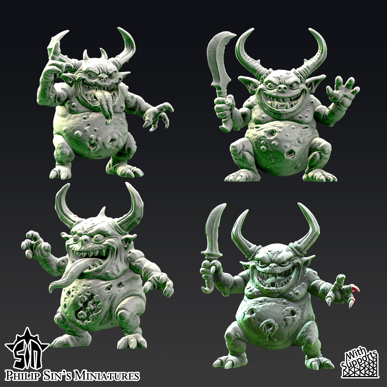 Plague Greater Daemon Miniature – 141mm Resin Boss Model | 32mm Scale Grimdark Tabletop Monster | Chaos Plague Demon Proxy